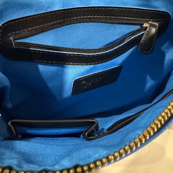 Carlos Santana Black Magic Blue & Black Laser-Cut Clutch - Picture 8 of 10